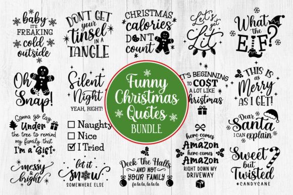 21 Funny Christmas Quotes: A Festive Embroidery Delight