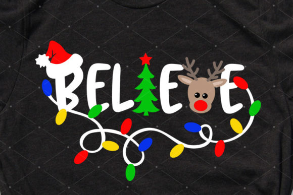 Believe Christmas Lights: A Festive Graphics Gem