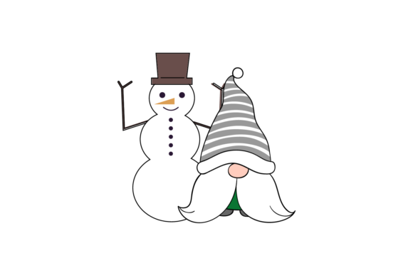 Charming Gnome Christmas Ornament Snowman