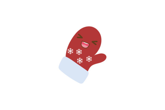 Christmas Gloves Cute Kawaii Red Vector Review