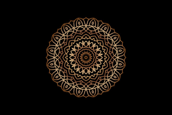 Christmas Gold Mandala Decoration: A Versatile Graphic Design