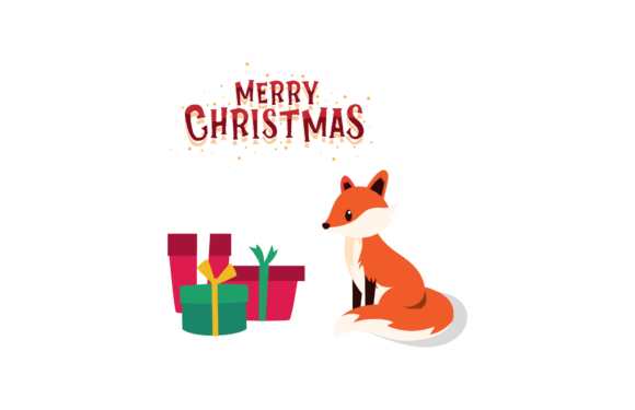Christmas Illustration Design Fox: A Festive Embroidery Gem
