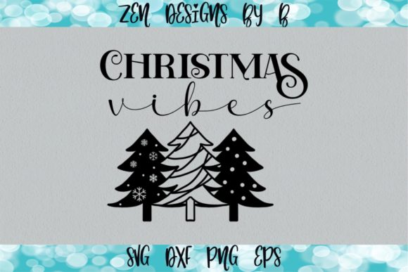 Christmas Vibes with Trees: A Festive Graphic Asset