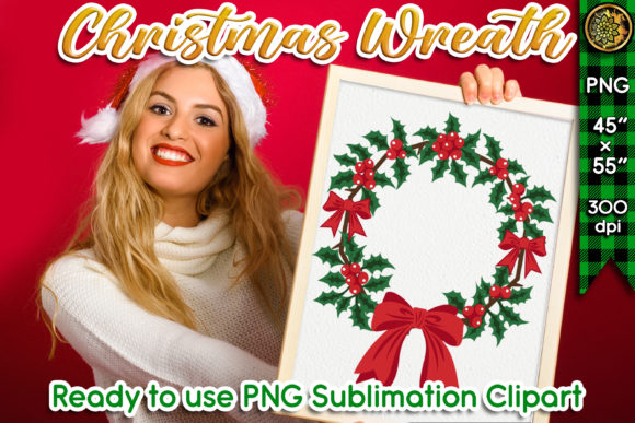 Christmas Wreath PNG for Graphics and Illustrations