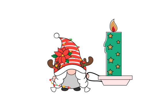 Gnome Christmas Ornament Candle: Festive Graphics for Local Brands