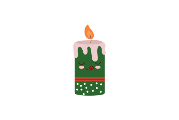Kawaii Candle Christmas Decoration: A Graphics Gem