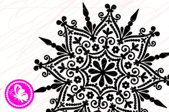 Mandala Winter Snowflakes Christmas Art: A Versatile Graphics and Illustrations Asset