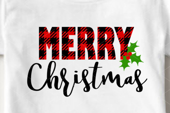 Merry Christmas Art Buffalo Plaid: Festive Graphics for Local Brands