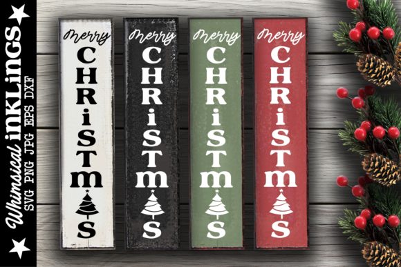 Merry Christmas Vertical: A Versatile Xmas Illustration for Crafters