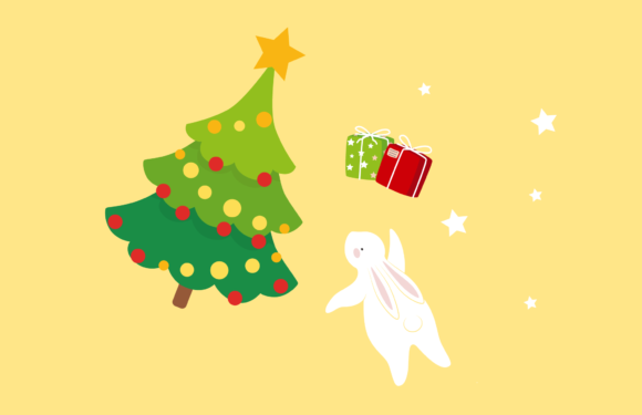 Rabbit Christmas Decoration Embroidery