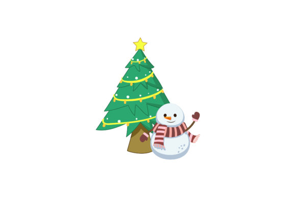 Tree and Snowman Christmas: A Festive Embroidery Design