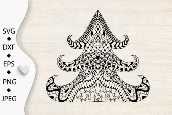 Zentangle Christmas Tree: A Unique Holiday Embroidery